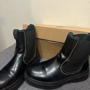 Allsaints Black Leather Chelsea Boots